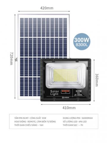 Đèn pha năng lượng mặt trời 300W
